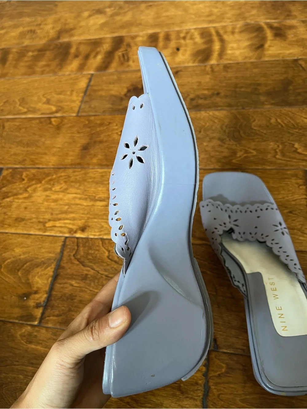 Nine West Lavender Wedge Sandals
